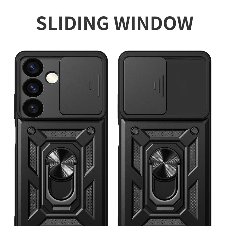 For Samsung Galaxy S24 5G Sliding Camera Cover Design TPU+PC Phone Case(Silver) - Galaxy S24 5G Cases by PMC TechLife | Online Shopping South Africa | PMC TechLife