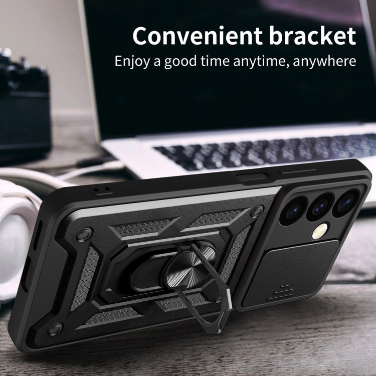For Samsung Galaxy S24+ 5G Sliding Camera Cover Design TPU+PC Phone Case(Black) - free shipping - PMC TechLife - Order now!