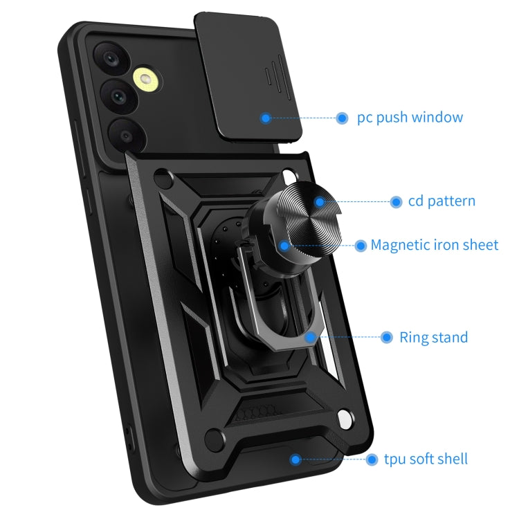 For Samsung Galaxy A25 5G Sliding Camera Cover Design TPU+PC Phone Case(Black) - Galaxy Phone Cases by PMC Jewellery | Online Shopping South Africa | PMC Jewellery