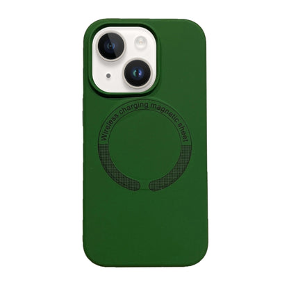 For iPhone 15 Plus Magsafe Magnetic Silicone Phone Case(Green) - iPhone 15 Plus Cases by PMC Jewellery | Online Shopping South Africa | PMC Jewellery