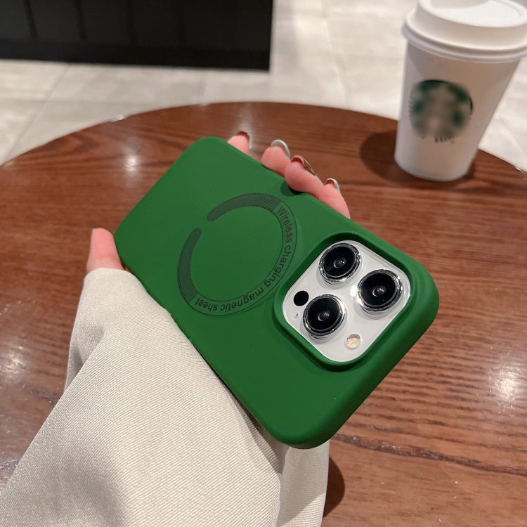 For iPhone 15 Plus Magsafe Magnetic Silicone Phone Case(Green) - iPhone 15 Plus Cases by PMC Jewellery | Online Shopping South Africa | PMC Jewellery