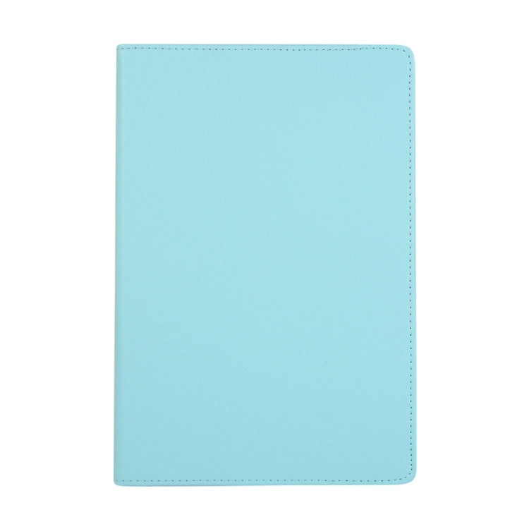 For Samsung Galaxy Tab S9+ / Tab S10+ 360 Degrees Rotation Holder Litchi Texture Leather Tablet Case(Sky Blue) - Galaxy Tab S9+ Cases by PMC Jewellery | Online Shopping South Africa | PMC Jewellery | Buy Now Pay Later Mobicred