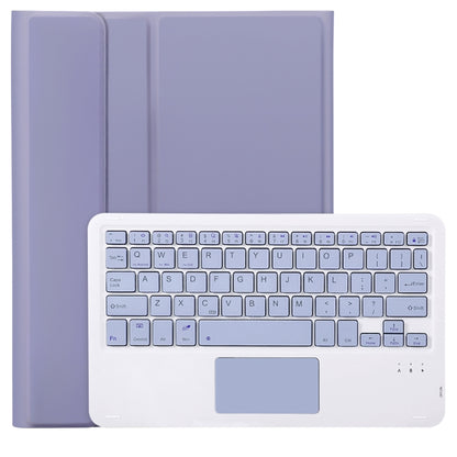 For Samsung Galaxy Tab S9 FE A710B-A Candy Color TPU Touch Bluetooth Keyboard Leather Tablet Case with Pen Holder(Purple) - Samsung Keyboard by PMC Jewellery | Online Shopping South Africa | PMC Jewellery