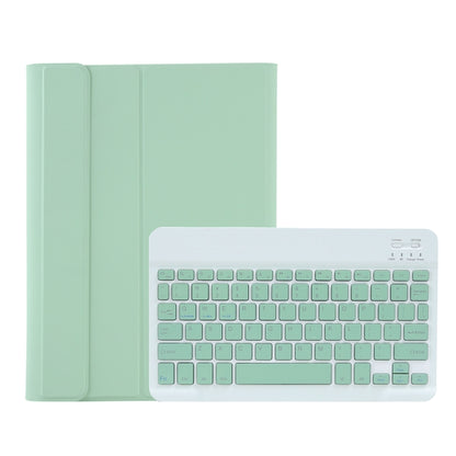 For Samsung Galaxy Tab S9 FE A710B Candy Color TPU Bluetooth Keyboard Leather Tablet Case with Pen Holder(Light Green) - Samsung Keyboard by PMC Jewellery | Online Shopping South Africa | PMC Jewellery