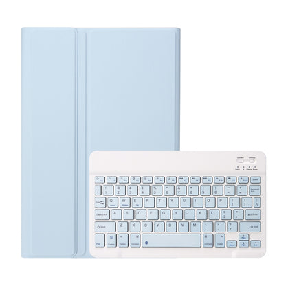 For Samsung Galaxy Tab S9 FE A710B Candy Color TPU Bluetooth Keyboard Leather Tablet Case with Pen Holder(Ice Blue) - Samsung Keyboard by PMC Jewellery | Online Shopping South Africa | PMC Jewellery