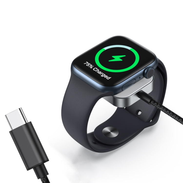 For Apple Watch Type-C Interface Magnetic Charger(Silver) - Charger / Holder by PMC TechLife | Online Shopping South Africa | PMC TechLife | Buy Now Pay Later Mobicred