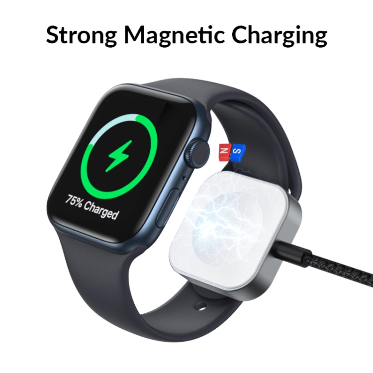 For Apple Watch USB Interface Magnetic Charger(Black) - Charger / Holder by PMC Jewellery | Online Shopping South Africa | PMC Jewellery | Buy Now Pay Later Mobicred