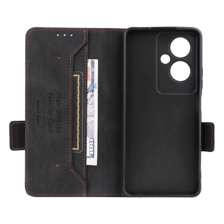 For OPPO A79 5G Magnetic Clasp Leather Phone Case(Black) - OPPO Cases by PMC Jewellery | Online Shopping South Africa | PMC Jewellery