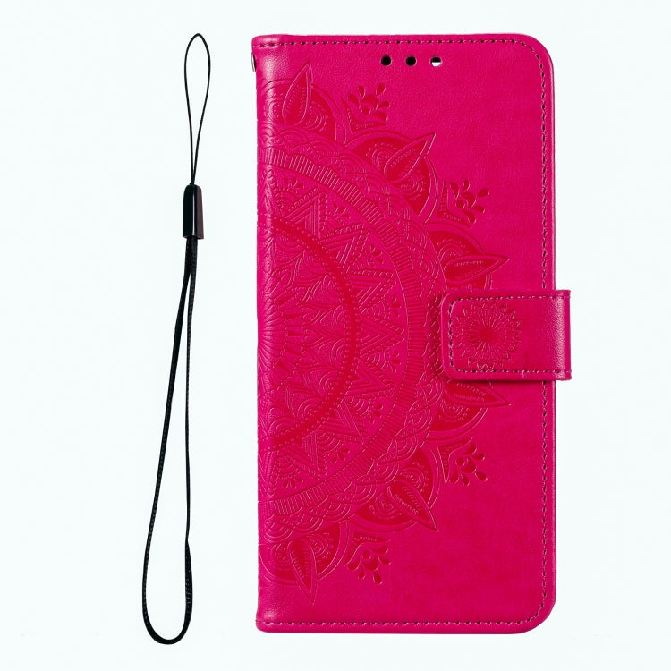 For iPhone 16 Pro Totem Flower Embossed Leather Phone Case(Red) - iPhone 16 Pro Cases by PMC TechLife | Online Shopping South Africa | PMC TechLife | Buy Now Pay Later Mobicred