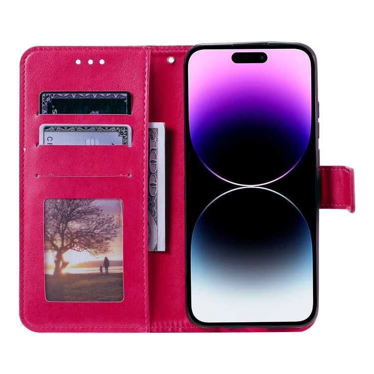 For iPhone 16 Pro Totem Flower Embossed Leather Phone Case(Red) - iPhone 16 Pro Cases by PMC TechLife | Online Shopping South Africa | PMC TechLife | Buy Now Pay Later Mobicred