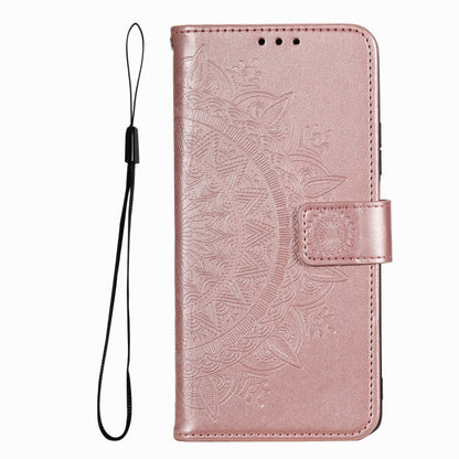 For iPhone 16 Plus Totem Flower Embossed Leather Phone Case(Gold) - iPhone 16 Plus Cases by PMC Jewellery | Online Shopping South Africa | PMC Jewellery | Buy Now Pay Later Mobicred