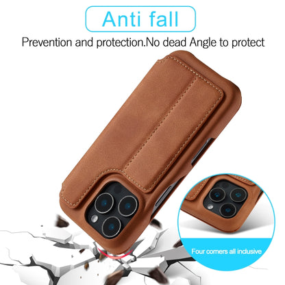 For iPhone 16 Pro LC.IMEEKE Hon Ancient Series Flip Leather Phone Case(Brown) - iPhone 16 Pro Cases by LC.IMEEKE | Online Shopping South Africa | PMC Jewellery | Buy Now Pay Later Mobicred