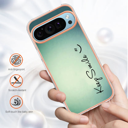 For Google Pixel 9 / 9 Pro Electroplating Dual-side IMD Phone Case(Smile) - Google Cases by PMC Jewellery | Online Shopping South Africa | PMC Jewellery | Buy Now Pay Later Mobicred