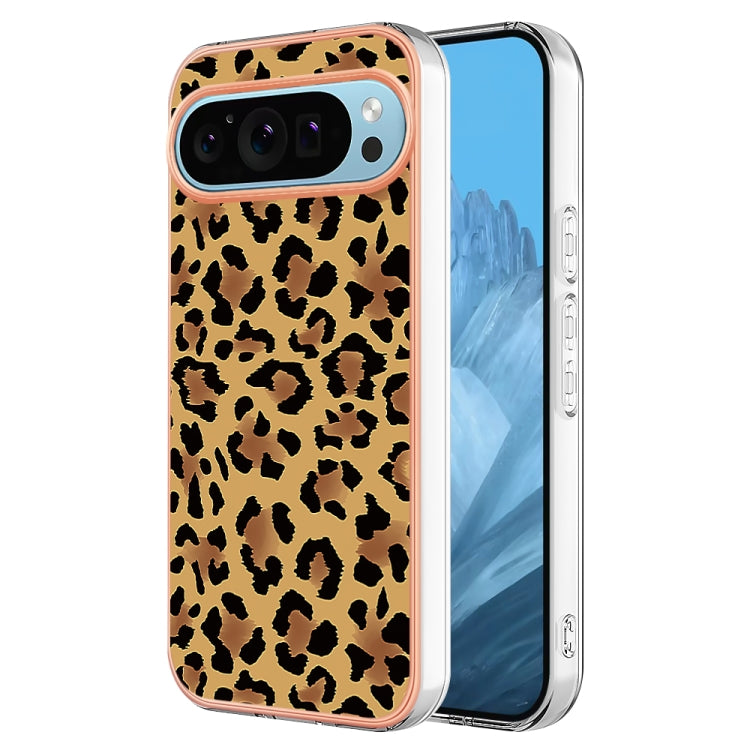 For Google Pixel 9 Pro XL Electroplating Dual-side IMD Phone Case(Leopard Print) - Google Cases by PMC Jewellery | Online Shopping South Africa | PMC Jewellery | Buy Now Pay Later Mobicred