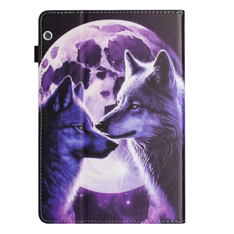 For Huawei MediaPad T5 10 Sewing Litchi Texture Smart Leather Tablet Case(Wolf) - Huawei by PMC TechLife | Online Shopping South Africa | PMC TechLife | Buy Now Pay Later Mobicred