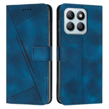 For Honor X8b Dream Triangle Leather Phone Case with Lanyard(Blue) - Honor Cases by PMC Jewellery | Online Shopping South Africa | PMC Jewellery | Buy Now Pay Later Mobicred