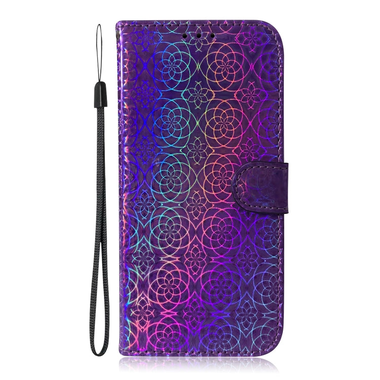 For Honor 90 Colorful Magnetic Buckle Leather Phone Case(Purple) - Honor Cases by PMC Jewellery | Online Shopping South Africa | PMC Jewellery