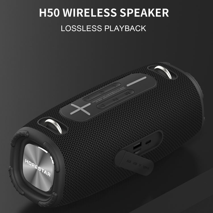 HOPESTAR H50 lPX6 Waterproof Portable Wireless Bluetooth Speaker(Blue) - Desktop Speaker by HOPESTAR | Online Shopping South Africa | PMC Jewellery | Buy Now Pay Later Mobicred