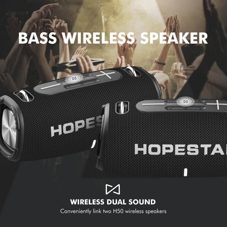 HOPESTAR H50 lPX6 Waterproof Portable Wireless Bluetooth Speaker(Gray) - Desktop Speaker by HOPESTAR | Online Shopping South Africa | PMC Jewellery | Buy Now Pay Later Mobicred