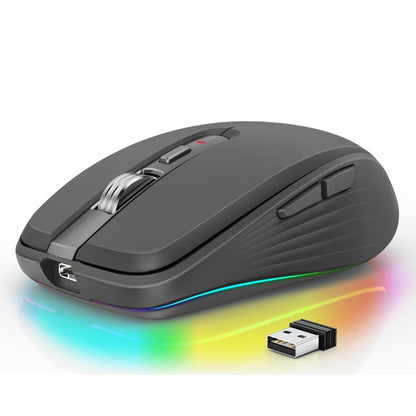 HXSJ M303 2400DPI Dual Mode 2.4GHz + Bluetooth 5.1 Wireless Mouse(Black) - Wireless Mice by HXSJ | Online Shopping South Africa | PMC Jewellery | Buy Now Pay Later Mobicred