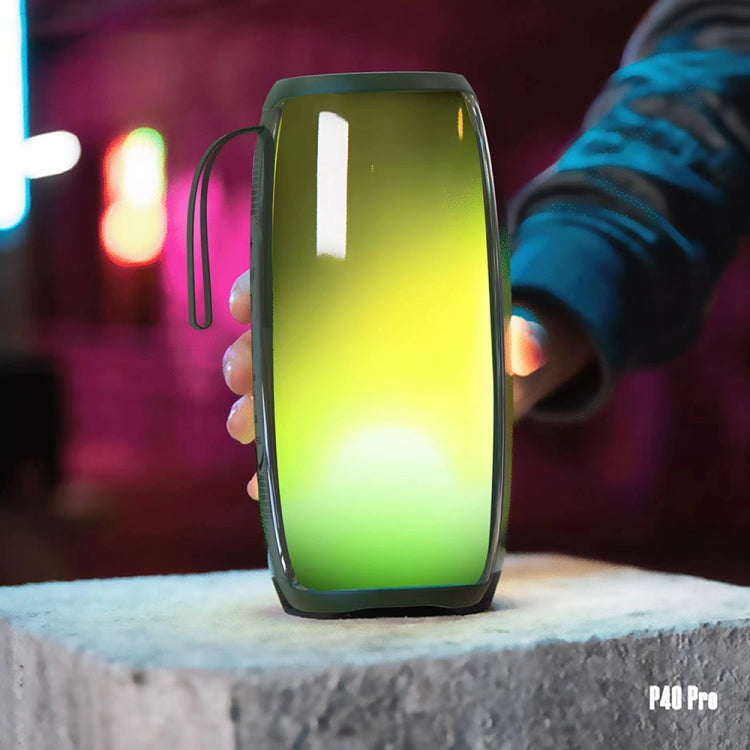 HOPESTAR P40 Pro IPX6 Waterproof RGB Light Wireless Bluetooth Speaker(Black) - free shipping - PMC Jewellery - Order now!