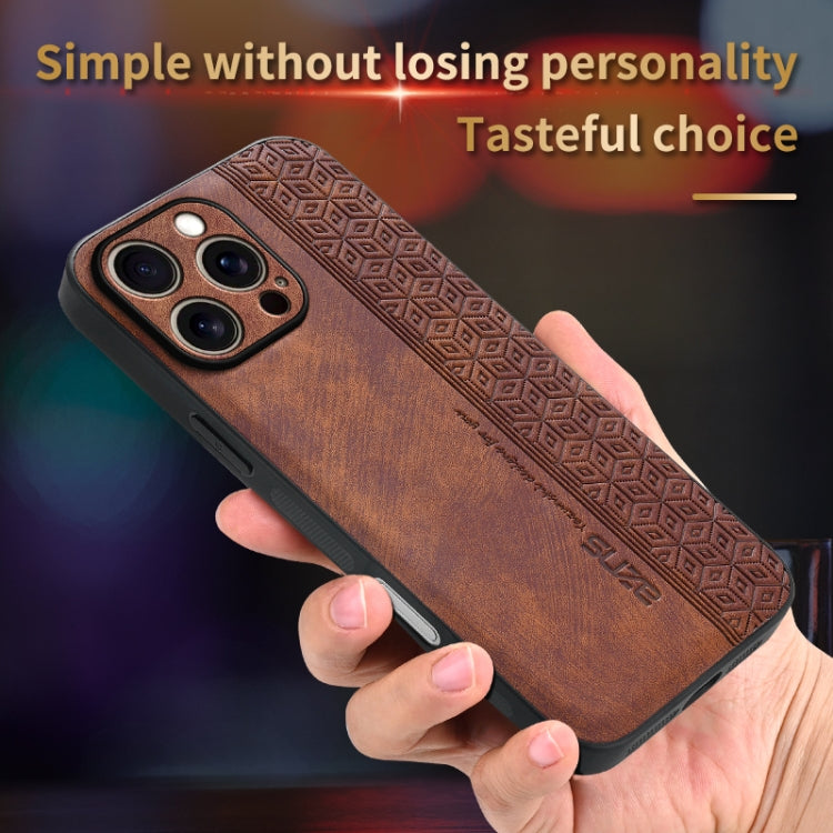 For iPhone 16 Pro Max AZNS 3D Embossed Skin Feel Phone Case(Brown) - iPhone 16 Pro Max Cases by AZNS | Online Shopping South Africa | PMC Jewellery | Buy Now Pay Later Mobicred