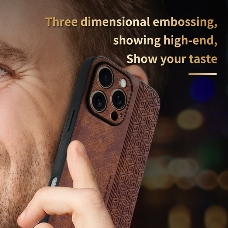 For iPhone 16 Pro Max AZNS 3D Embossed Skin Feel Phone Case(Brown) - iPhone 16 Pro Max Cases by AZNS | Online Shopping South Africa | PMC Jewellery | Buy Now Pay Later Mobicred