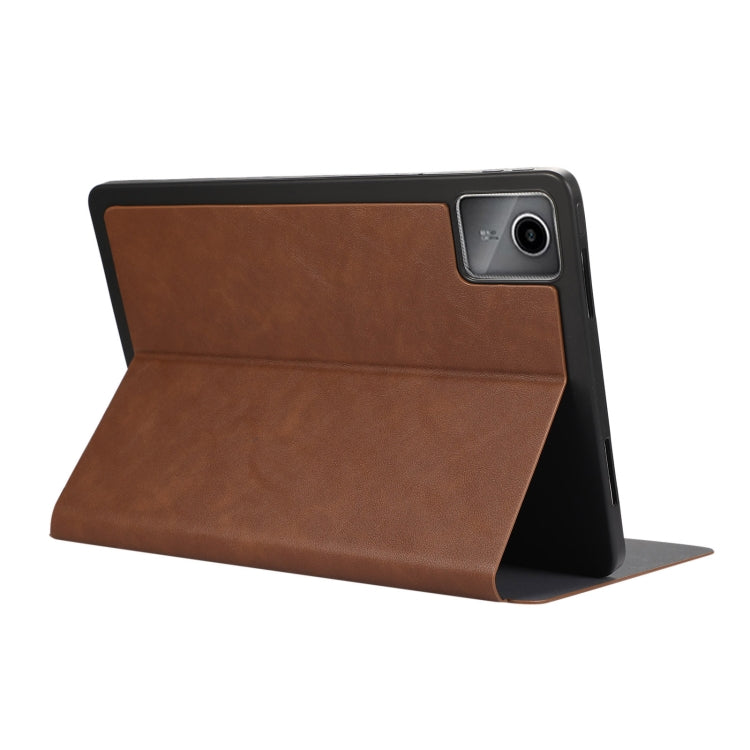 For Lenovo Tab M11 / Xiaoxin Pad 11 2024 PU Flip Tablet Protective Leather Tablet Case(Brown) - Lenovo by PMC Jewellery | Online Shopping South Africa | PMC Jewellery | Buy Now Pay Later Mobicred