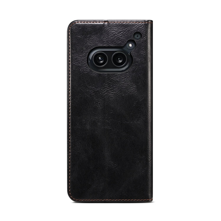 For Nothing Phone 2A Oil Wax Crazy Horse Texture Leather Phone Case(Black) - More Brand by PMC Jewellery | Online Shopping South Africa | PMC Jewellery | Buy Now Pay Later Mobicred