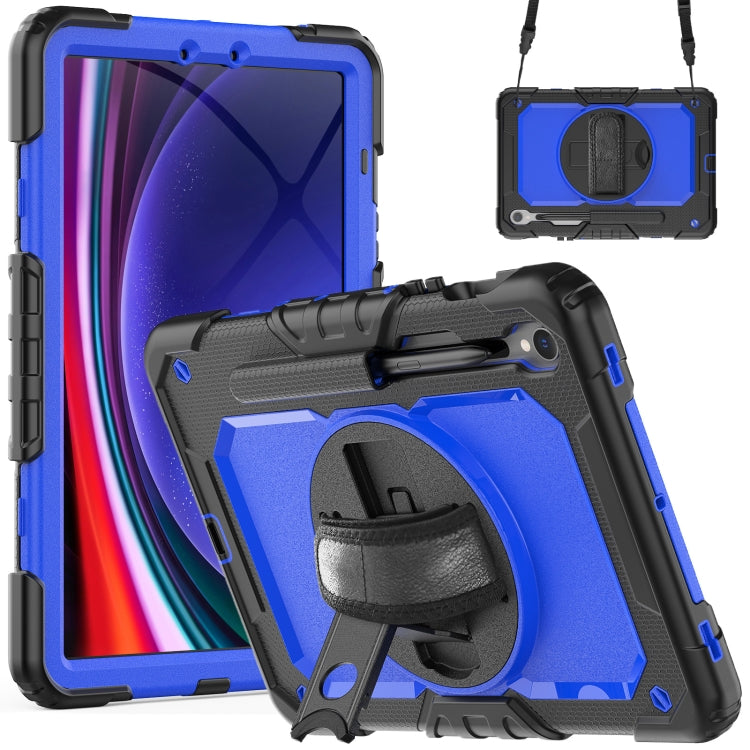 For Samsung Galaxy Tab S9 / S8 / S7 Silicone + PC Tablet Case(Black+Dark Blue) - Galaxy Tab S9 Cases by PMC Jewellery | Online Shopping South Africa | PMC Jewellery | Buy Now Pay Later Mobicred