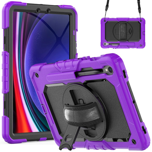 For Samsung Galaxy Tab S9 / S8 / S7 Silicone + PC Tablet Case(Purple+Black) - Galaxy Tab S9 Cases by PMC Jewellery | Online Shopping South Africa | PMC Jewellery | Buy Now Pay Later Mobicred