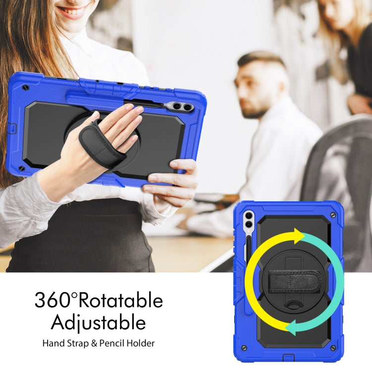 For Samsung Galaxy Tab S10+ / S9+ / S9 FE+ Silicone Hybrid PC Tablet Protective Case(Dark Blue+Black) - free shipping - PMC Jewellery - Order now!