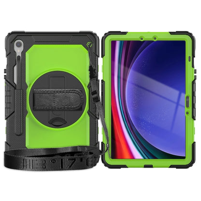 For Samsung Galaxy Tab S9 / S9 FE Silicone + PC Tablet Case(Black+Yellow Green) - Galaxy Tab S9 Cases by PMC Jewellery | Online Shopping South Africa | PMC Jewellery | Buy Now Pay Later Mobicred