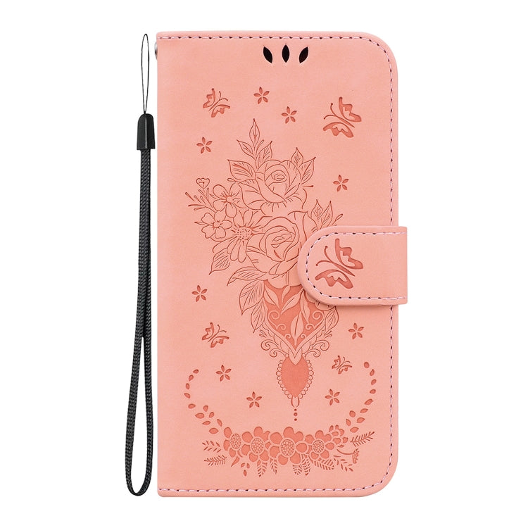 For Honor Magic6 Pro Butterfly Rose Embossed Leather Phone Case(Pink) - Honor Cases by PMC Jewellery | Online Shopping South Africa | PMC Jewellery | Buy Now Pay Later Mobicred