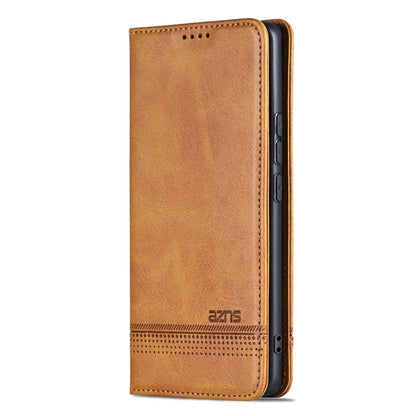 For OPPO Reno11 Pro China AZNS Magnetic Calf Texture Flip Leather Phone Case(Light Brown) - Reno11 Pro Cases by AZNS | Online Shopping South Africa | PMC Jewellery | Buy Now Pay Later Mobicred