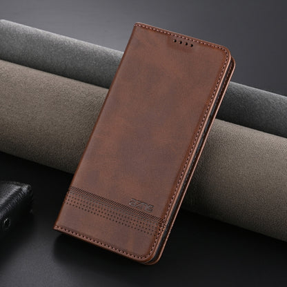 For OPPO Reno11 Global AZNS Magnetic Calf Texture Flip Leather Phone Case(Dark Brown) - Reno11 Cases by AZNS | Online Shopping South Africa | PMC Jewellery | Buy Now Pay Later Mobicred