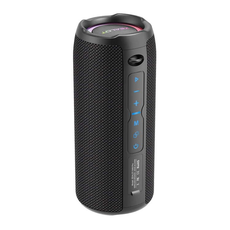 Zealot S49 Pro 20W Outdoor Portable Wireless Bluetooth Speaker with RGB Light(Black) - Desktop Speaker by ZEALOT | Online Shopping South Africa | PMC Jewellery | Buy Now Pay Later Mobicred