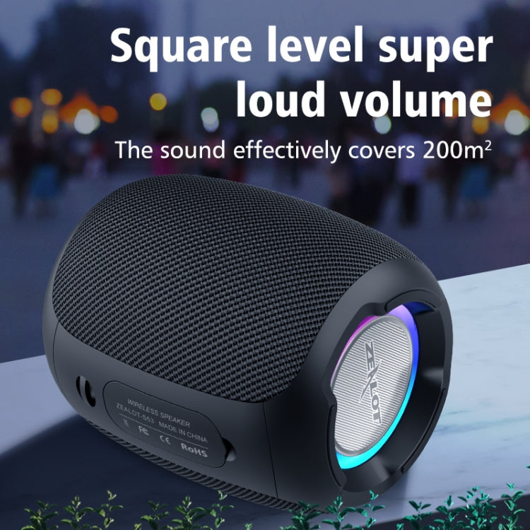 Zealot S53 IPX6 Waterproof Portable Colorful Wireless Bluetooth Speaker(Grey) - Desktop Speaker by ZEALOT | Online Shopping South Africa | PMC Jewellery | Buy Now Pay Later Mobicred