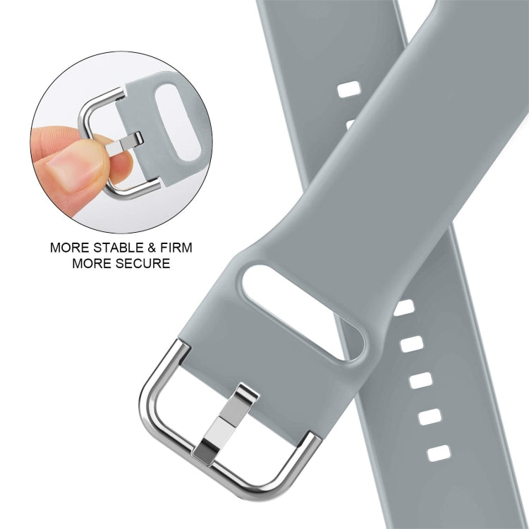 For Apple Watch Series 7 45mm Pin Buckle Silicone Watch Band(Light Grey) - free shipping - PMC TechLife - Order now!