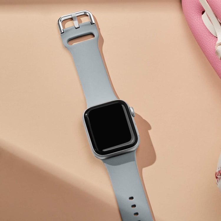 For Apple Watch Series 2 38mm Pin Buckle Silicone Watch Band(Light Grey) - free shipping - PMC TechLife - Order now!