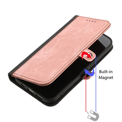 For iPhone SE 2024 Side Buckle Double Fold Hand Strap Leather Phone Case(Pink) - More iPhone Cases by PMC Jewellery | Online Shopping South Africa | PMC Jewellery | Buy Now Pay Later Mobicred