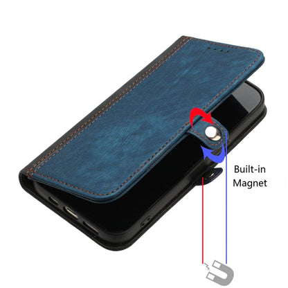 For iPhone 16 Pro Max Side Buckle Double Fold Hand Strap Leather Phone Case(Royal) - iPhone 16 Pro Max Cases by PMC Jewellery | Online Shopping South Africa | PMC Jewellery | Buy Now Pay Later Mobicred