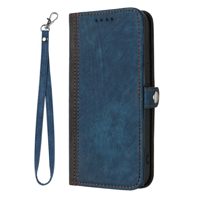 For iPhone 17 Pro Side Buckle Double Fold Hand Strap Leather Phone Case(Royal) - free shipping - PMc TechLife - Order now!