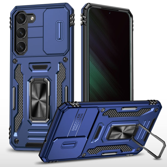 For Samsung Galaxy S24 5G Armor PC + TPU Camera Shield Phone Case(Navy Blue) - Galaxy S24 5G Cases by PMC Jewellery | Online Shopping South Africa | PMC Jewellery