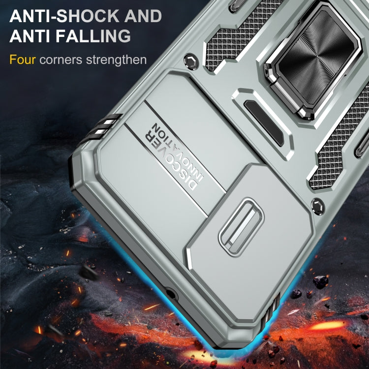 For Samsung Galaxy S24+ 5G Armor PC + TPU Camera Shield Phone Case(Grey) - Galaxy S24+ 5G Cases by PMC TechLife | Online Shopping South Africa | PMC TechLife | Buy Now Pay Later Mobicred