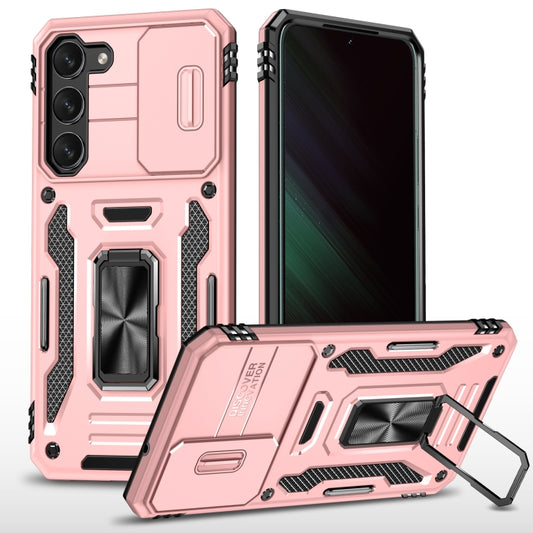 For Samsung Galaxy S24+ 5G Armor PC + TPU Camera Shield Phone Case(Rose Gold) - Galaxy S24+ 5G Cases by PMC Jewellery | Online Shopping South Africa | PMC Jewellery