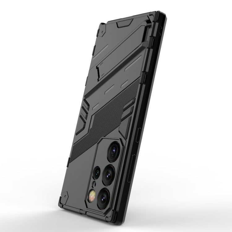 For Samsung Galaxy S24 Ultra 5G Punk Armor 2 in 1 PC + TPU Shockproof Phone Case with Invisible Holder(Black) - Galaxy S24 Ultra 5G Cases by PMC TechLife | Online Shopping South Africa | PMC TechLife