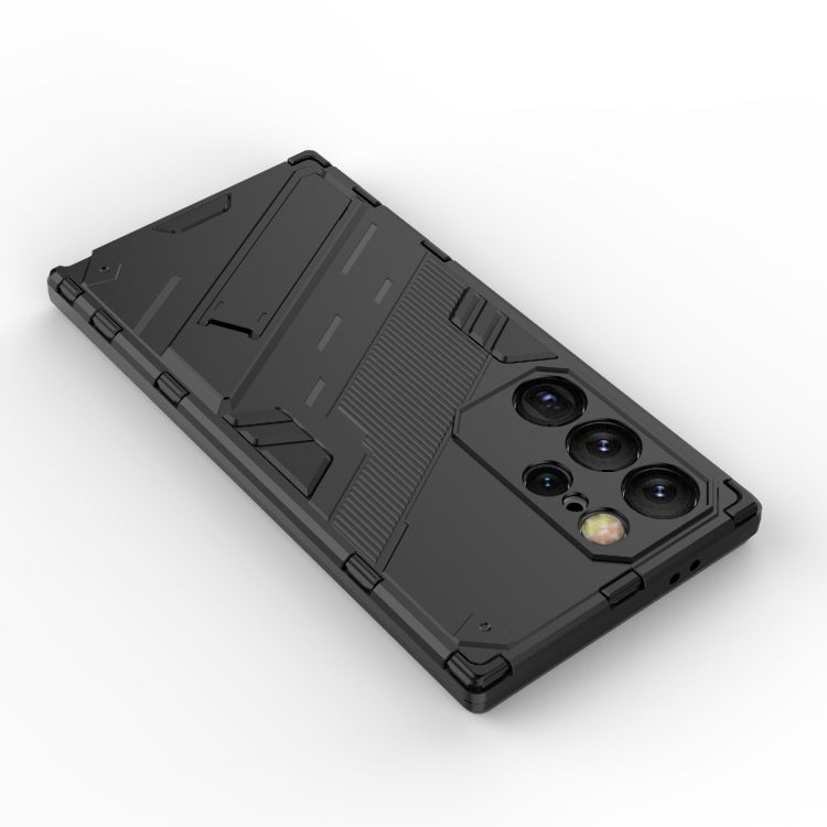 For Samsung Galaxy S24 Ultra 5G Punk Armor 2 in 1 PC + TPU Shockproof Phone Case with Invisible Holder(Black) - Galaxy S24 Ultra 5G Cases by PMC TechLife | Online Shopping South Africa | PMC TechLife