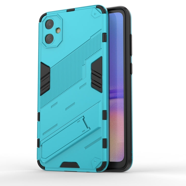 For Samsung Galaxy A05 4G Punk Armor 2 in 1 PC + TPU Shockproof Phone Case with Invisible Holder(Blue) - Galaxy Phone Cases by PMC Jewellery | Online Shopping South Africa | PMC Jewellery