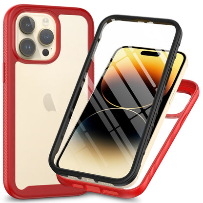 For iPhone 15 Pro Max Starry Sky Solid Color Series PC + TPU Phone Case with PET Film(Red) - iPhone 15 Pro Max Cases by PMC Jewellery | Online Shopping South Africa | PMC Jewellery